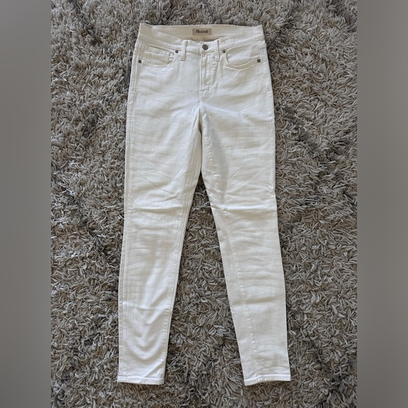 madewell 9” white high rise skinny jean size 28/6 long - Picture 2 of 4